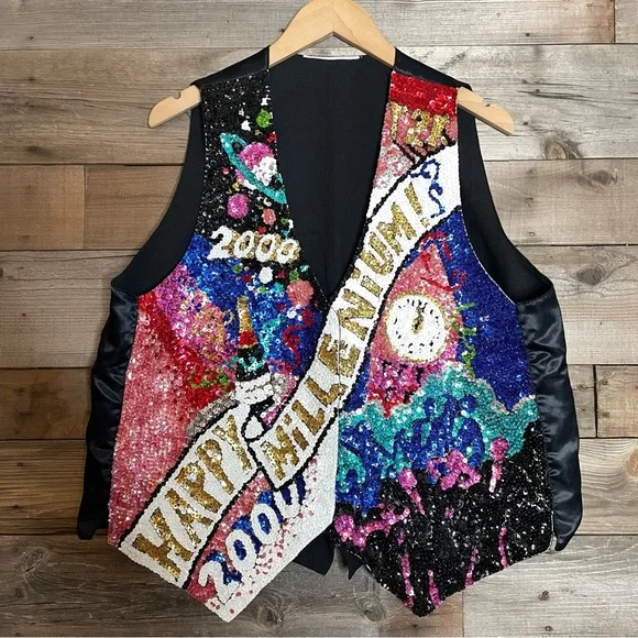 Incredible vintage Happy Millenium vest! - Picture 1 of 4